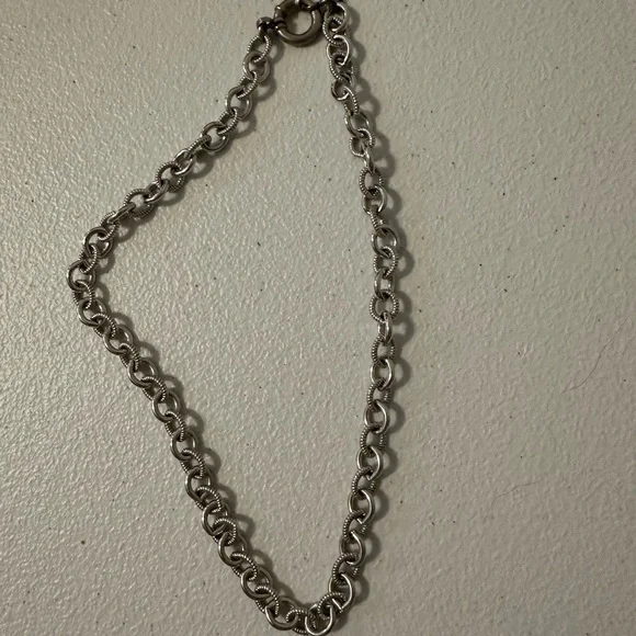 Judith Ripka Rolo Chain 925 Silver Cable Chain Necklace - Picture 1 of 3